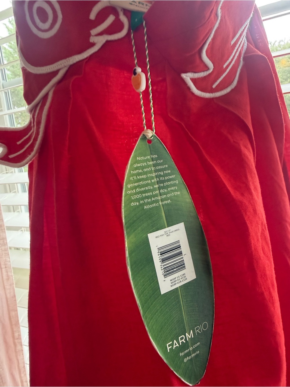 NWT Farm Rio Red Fish Top Maxi Dress - Picture 4 of 9